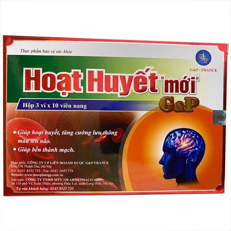 Hoạt Huyết Mới G&P Hộp 30 Viên - Giúp Hoạt Huyết