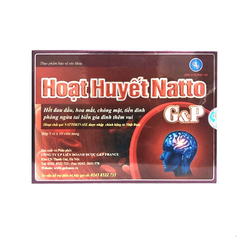 Hoạt Huyết Natto G&P Hộp 30 Viên - Bổ Não
