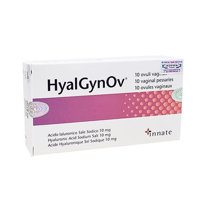Hyalgynov Hộp 10 Viên - Viên Đặt Giảm Viêm Cổ Tử Cung