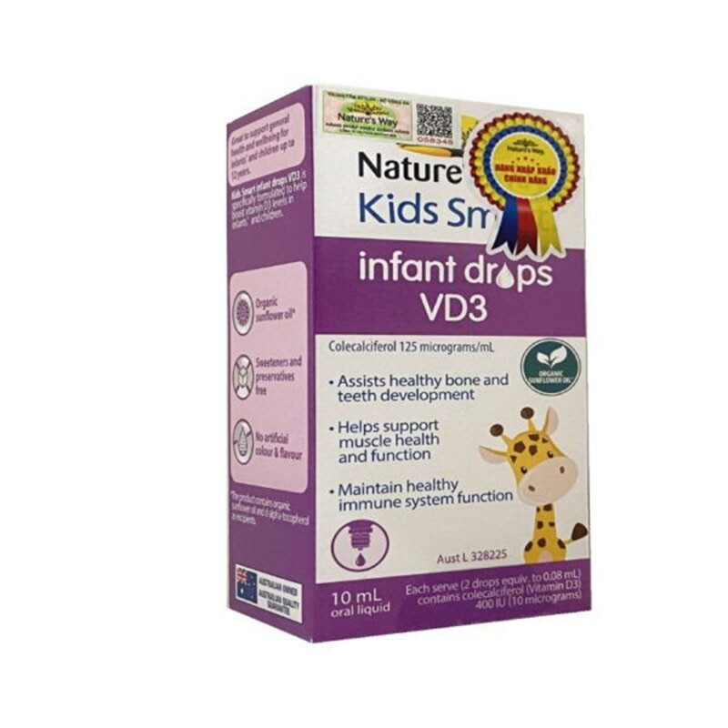 Kids Smart Infant Drops VD3 - Hộp 10ml - Tăng Cường Sức Đề Kháng