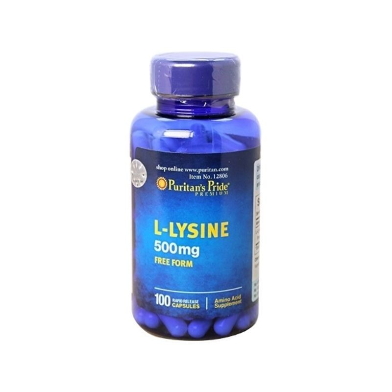 L - Lysine 500mg Hộp 100 Viên - Bổ Sung Lysine