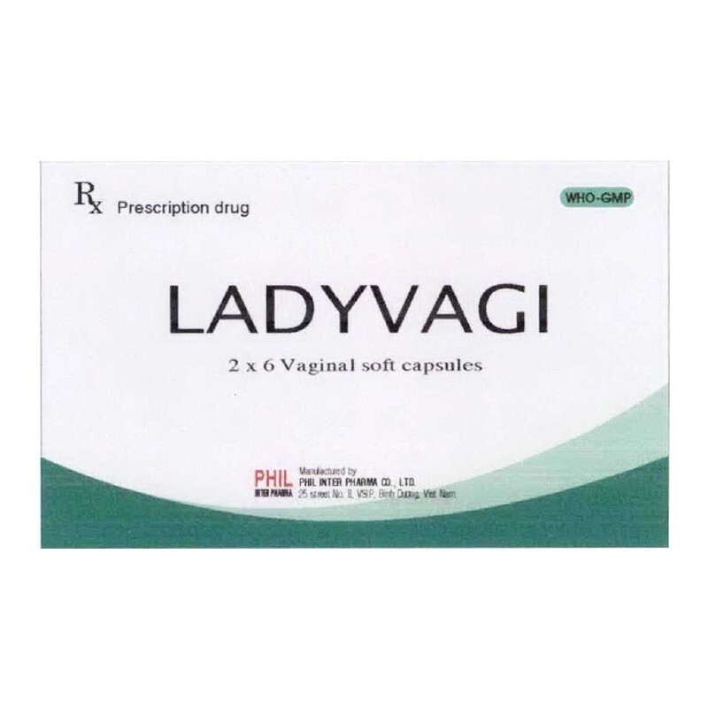 Viên Đặt Ladyvagi Hộp 12 Viên - Trị Nhiễm Khuẩn Âm Đạo