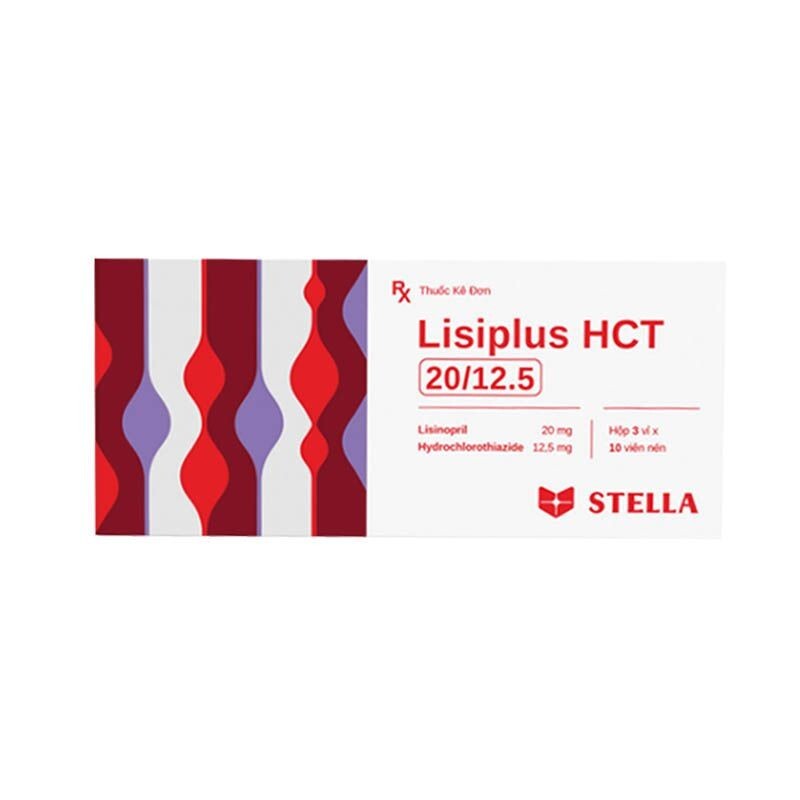 Lisiplus HCT 20/12.5 Hộp 30 Viên - Trị Huyết Áp Cao