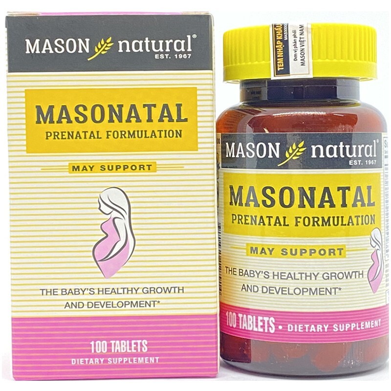 Masonatal Prenatal Formulation Hộp 100 Viên - Cung Cấp Dưỡng Chất Cho Mẹ Và Bé