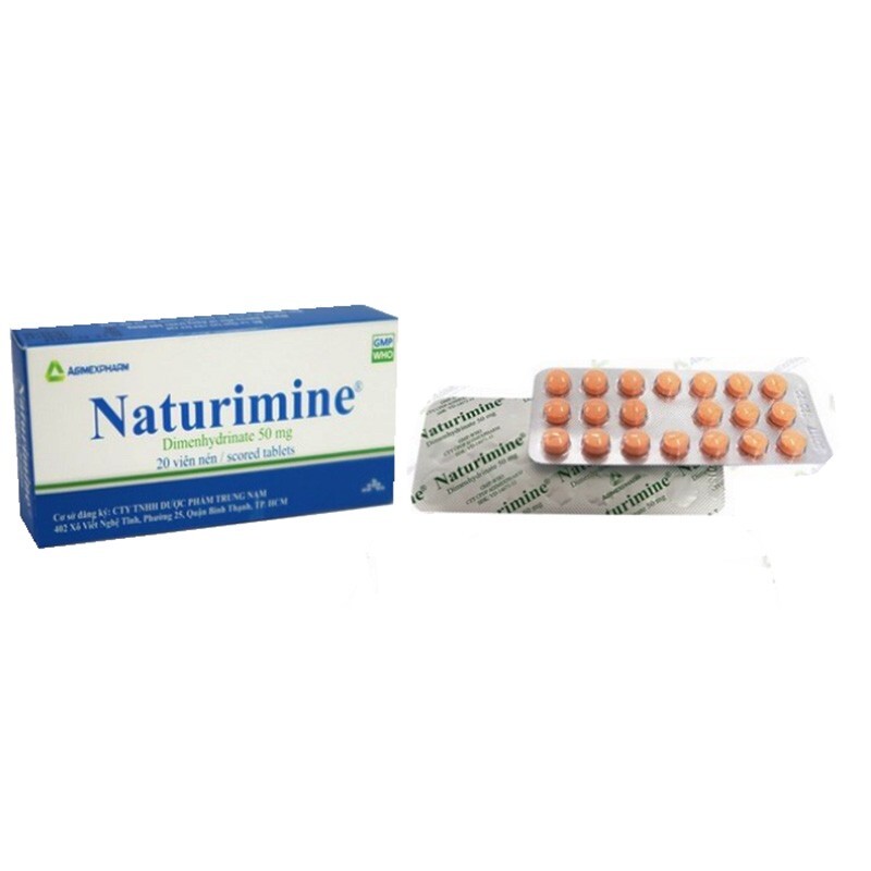 Thuốc Naturimine - Hộp 20 Viên - Điều Trị Chứng Nôn, Say Xe