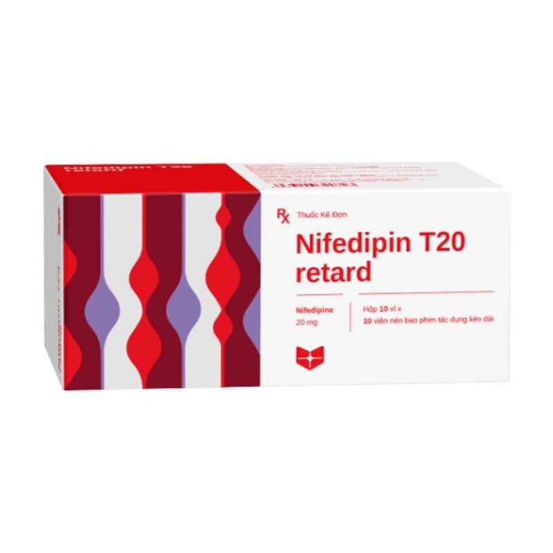 Nifedipin T20 Retard Hộp 100 Viên - Thuốc Trị Cao Huyết Áp
