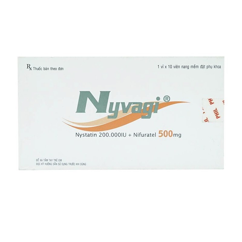 Viên Đặt Nyvagi - Hộp 10 Viên - Điều Trị Viêm Âm Đạo