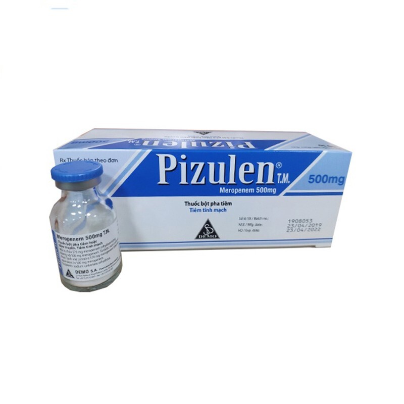 Pizulen 500mg Hộp 10 Lọ - Thuốc Trị Nhiễm Khuẩn
