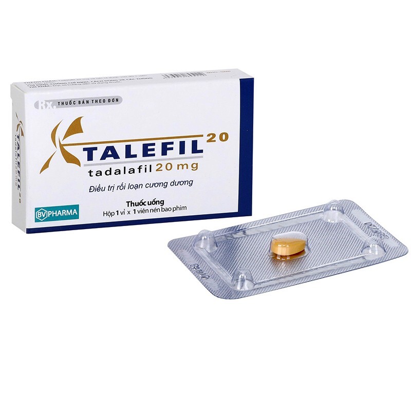 Talefil 20 Hộp 1 Viên - Điều Trị Rối Loạn Cương Dương