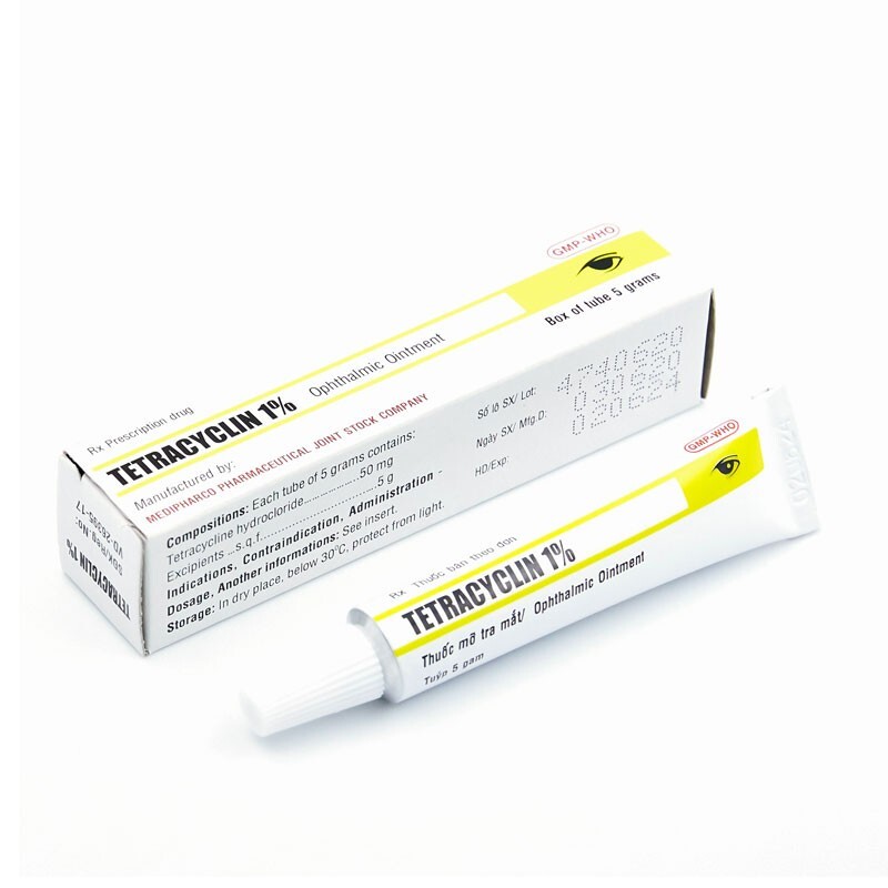 Tetracyclin - Tuýp 5g - Thuốc Mỡ Tra Mắt