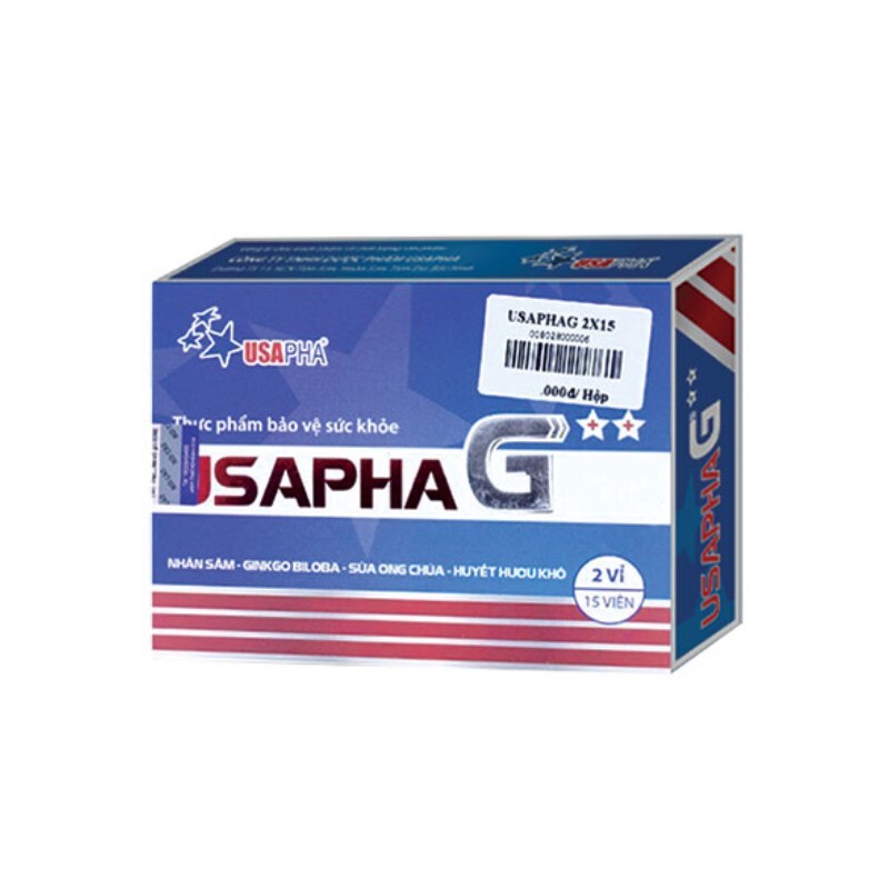 Usaphag Hộp 30 Viên – Bổ Não, Tăng Cường Tuần Hoàn Máu Não