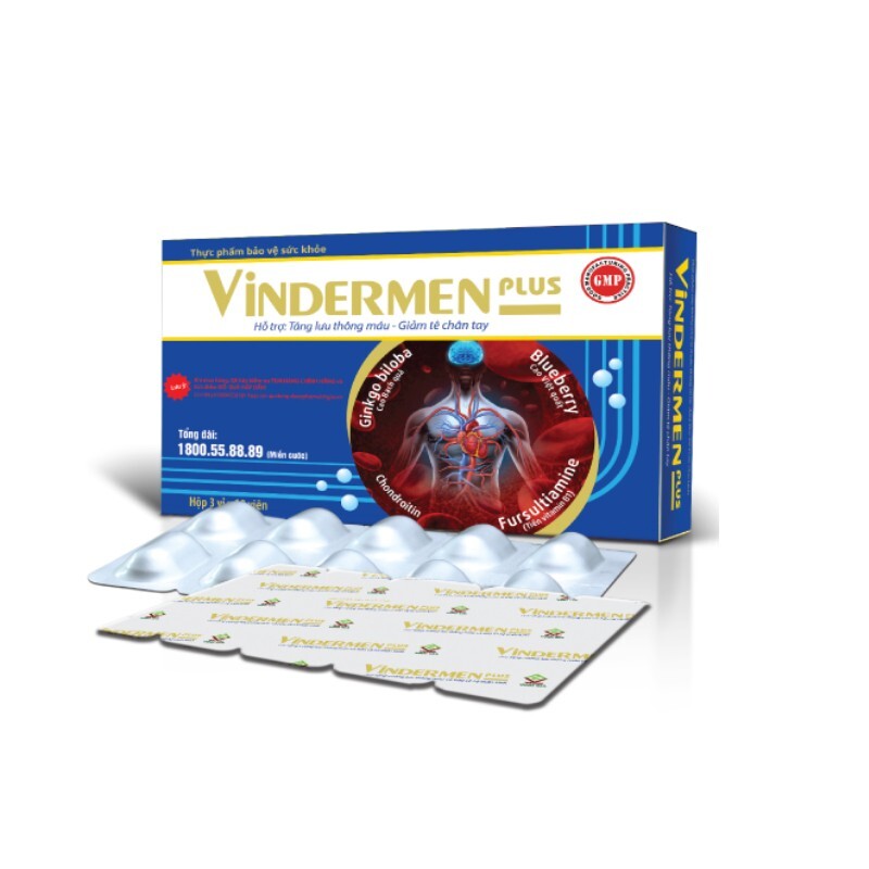 Vindermen Plus Hộp 30 Viên – Giúp Tăng Lưu Thông Máu