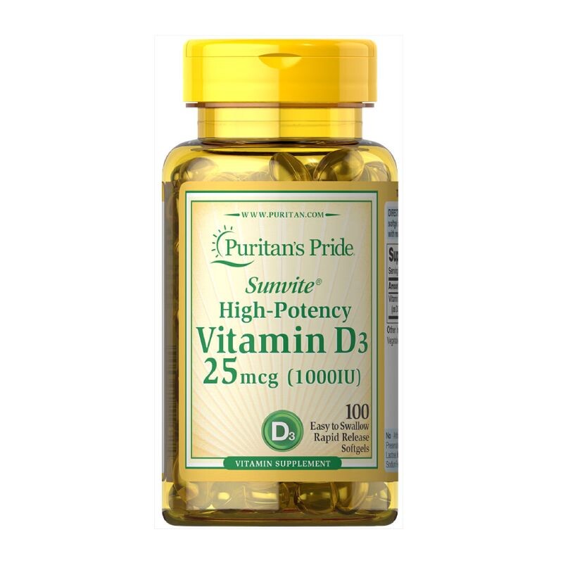 Vitamin D3 1000 IU Lọ 100 Viên - Bổ Sung Vitamin D
