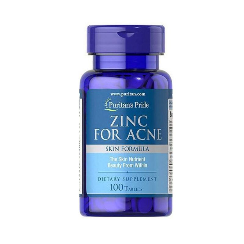 Zinc For Acne Lọ 100 Viên - Hỗ Trợ Trị Mụn