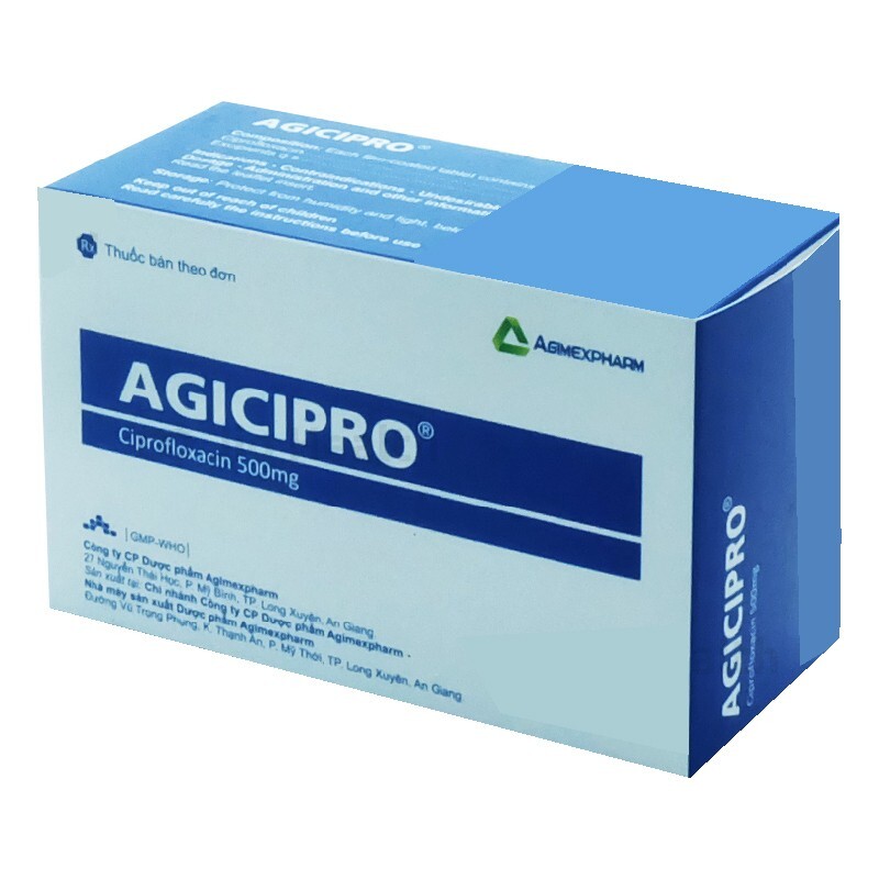 Thuốc Agicipro 500mg - Hộp 100 Viên - Điều Trị Bệnh Nhiễm Trùng
