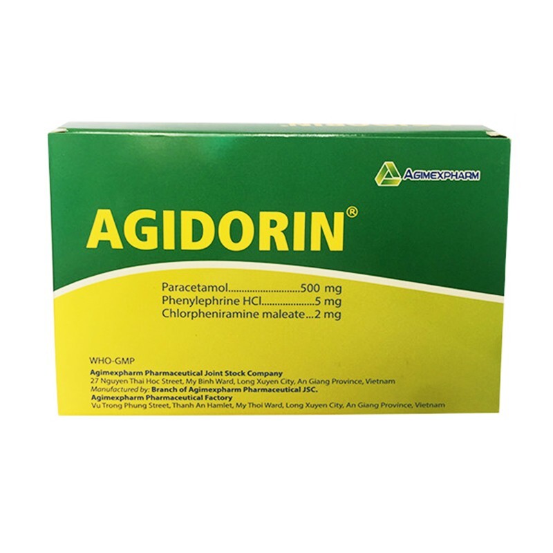 Thuốc Agidorin - Hôp 100 Viên - Điều Trị Hắt Hơi, Sổ Mũi, Sốt