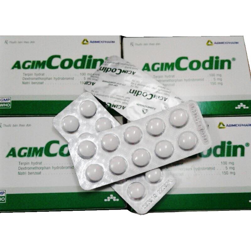 Thuốc AgimCodin - Hộp 100 Viên - Điều Trị Ho Hiệu Quả