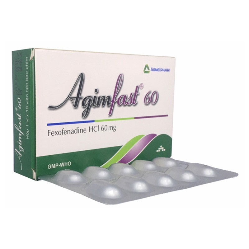 Thuốc Agimfast 60 - Hộp 10 Viên - Điều Trị Nổi Mề Đay