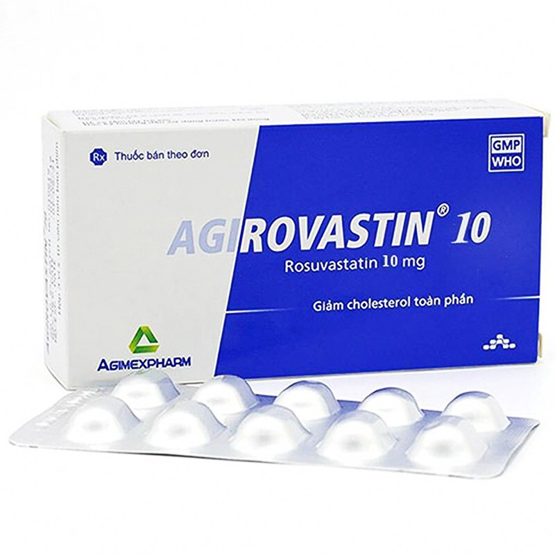 Thuốc Agirovastin 10 - Hộp 30 Viên - Giúp Ổn Định Mỡ Máu