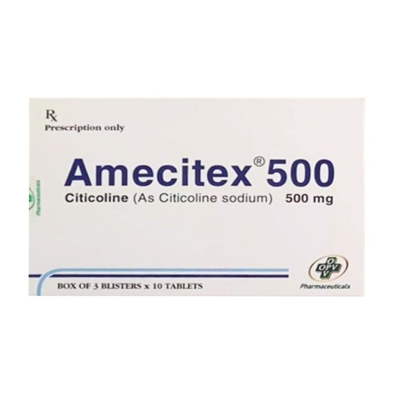 Thuốc Amecitex 500 - Hộp 30 Viên - Điều Trị Rối Loạn Lo Âu