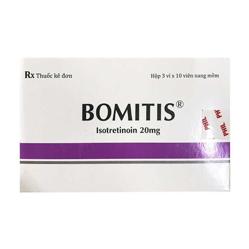Thuốc Bomitis - Hộp 30 Viên - Trị Mụn, Làm Giảm Bã Nhờn