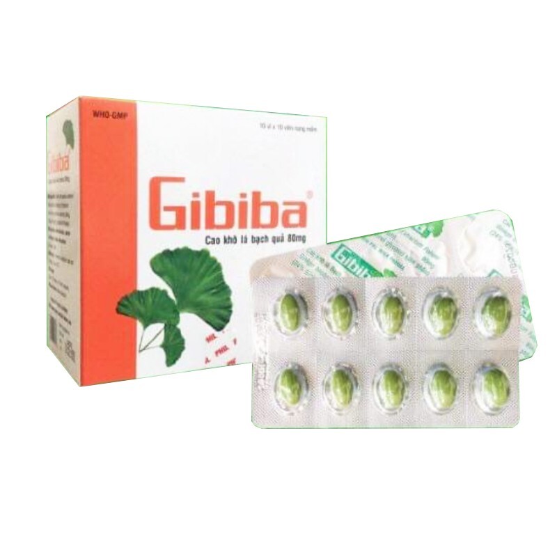 Gibiba - Hộp 100 Viên - Hỗ Trợ Điều Trị Sa Sút Trí Tuệ