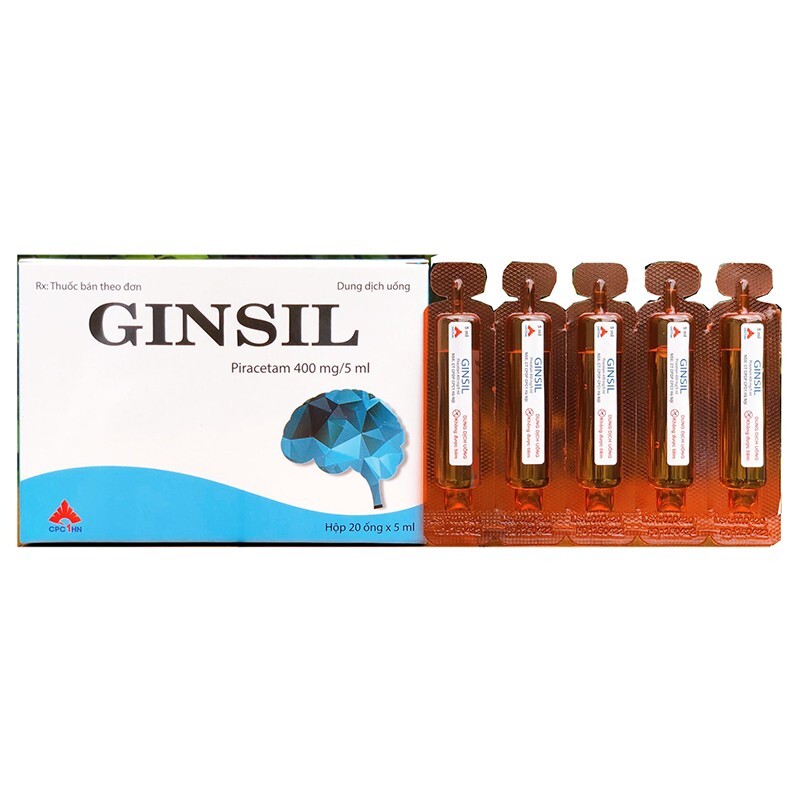 Thuốc Ginsil - Hộp 20 Ống - Hỗ Trợ Điều Trị Giật Rung Cơ