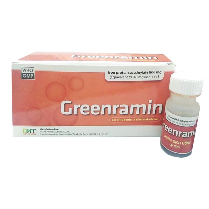 Thuốc Greenramin - Hộp 10 Lọ - Điều Trị Và Ngăn Ngừa Thiêu Máu