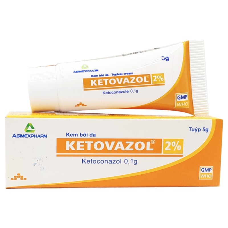 kem Bôi Da Ketovazol 2% - Tuýp 5g - Trị Nhiễm Nấm Da