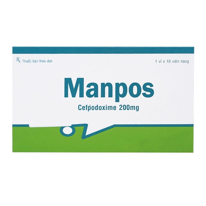 Thuốc Manpos - Hộp 10 Viên - Kháng Sinh Kháng Khuẩn