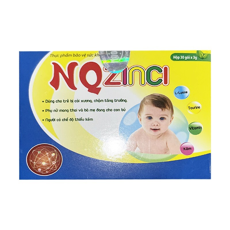 NQZINCI - Hộp 30 Gói - Cung Cấp Kẽm Cho Cơ Thể