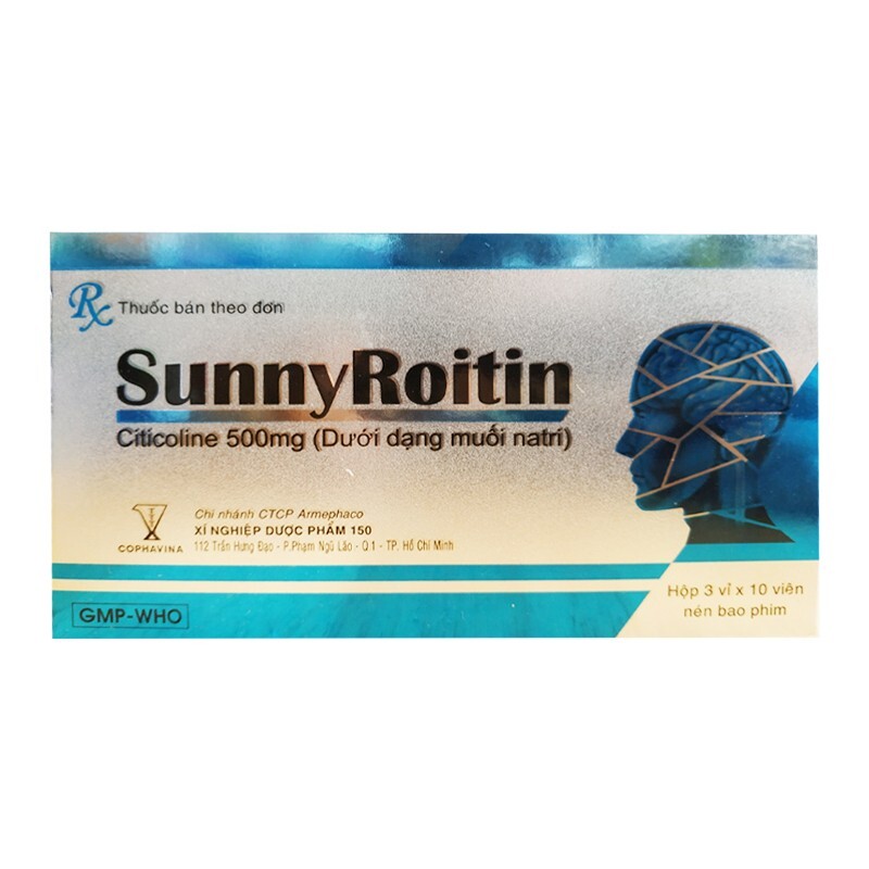 Thuốc SunnyRoitin 500mg - Hộp 30 Viên - Điều Trị Chứng Mất Trí