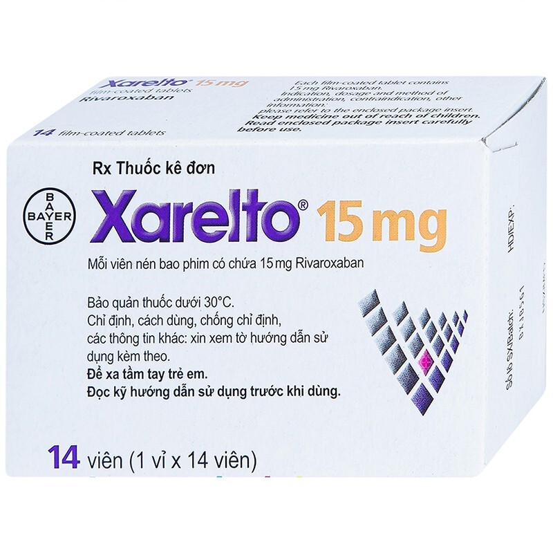 Thuốc Xarelto 15mg - Hộp 14 Viên - Điều Trị Huyết Khối Tĩnh Mạch