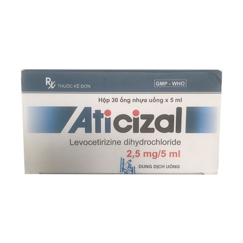 Aticizal Hộp 30 Ống - Giảm Dị Ứng, Mày Đay
