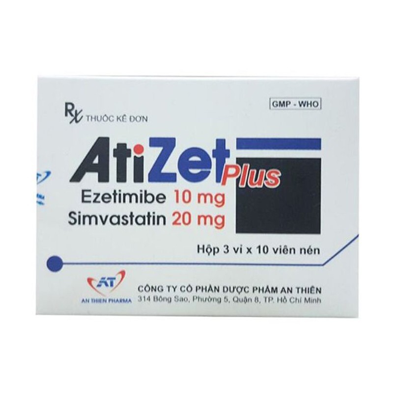 Atizet Plus Hộp 30 Viên - Thuốc Hạ Mỡ Máu
