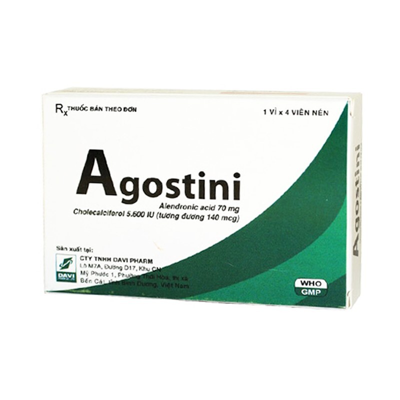 Agostini Hộp 4 Viên - Bổ Sung Vitamin D, Trị Loãng Xương