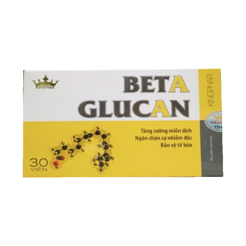 Beta Glucan Kingphar Hộp 30 Viên - Tăng Cường Sức Đề Kháng