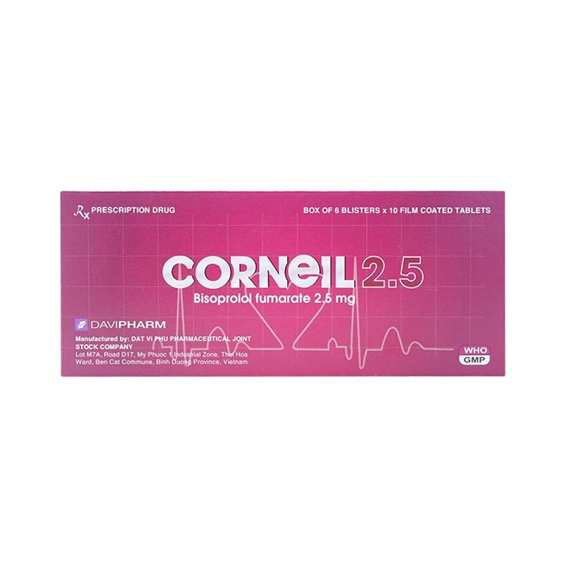 Corneil 2.5 Hộp 60 Viên - Điều Trị Cao Huyết Áp