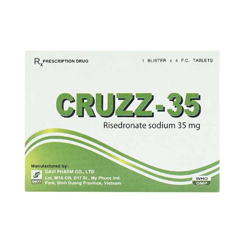 Cruzz-35 Hộp 4 Viên - Thuốc Ngăn Ngừa Loãng Xương