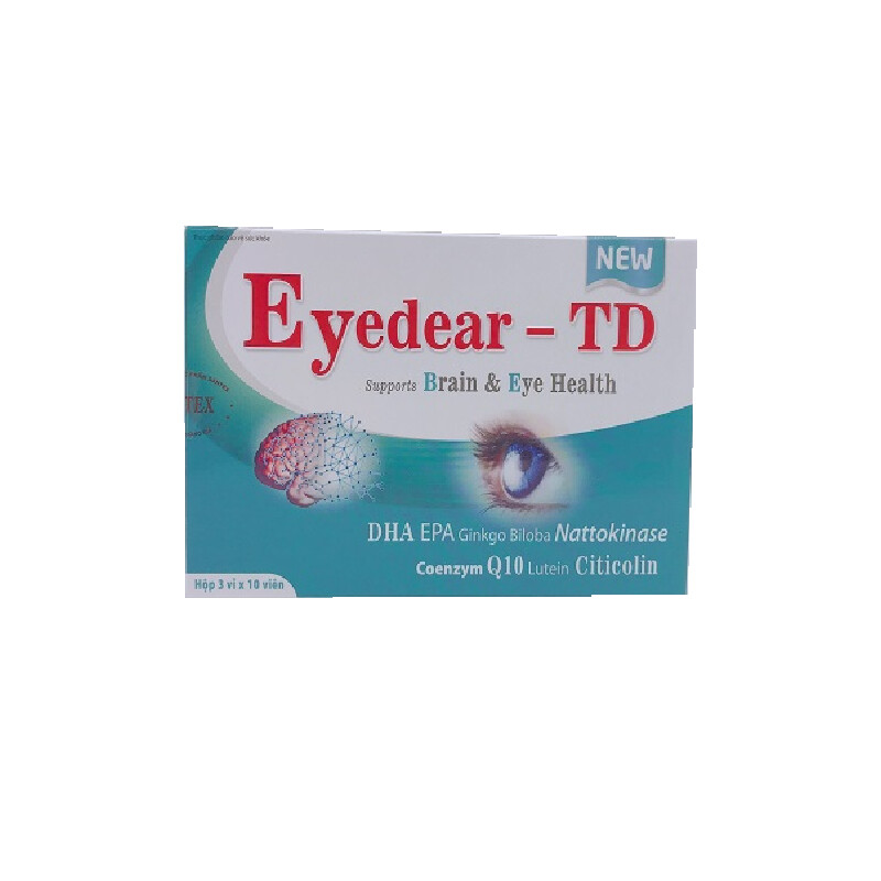 EYEDEAR-TD Hộp 30 Viên - Tăng Cường Tuần Hoàn Máu Não