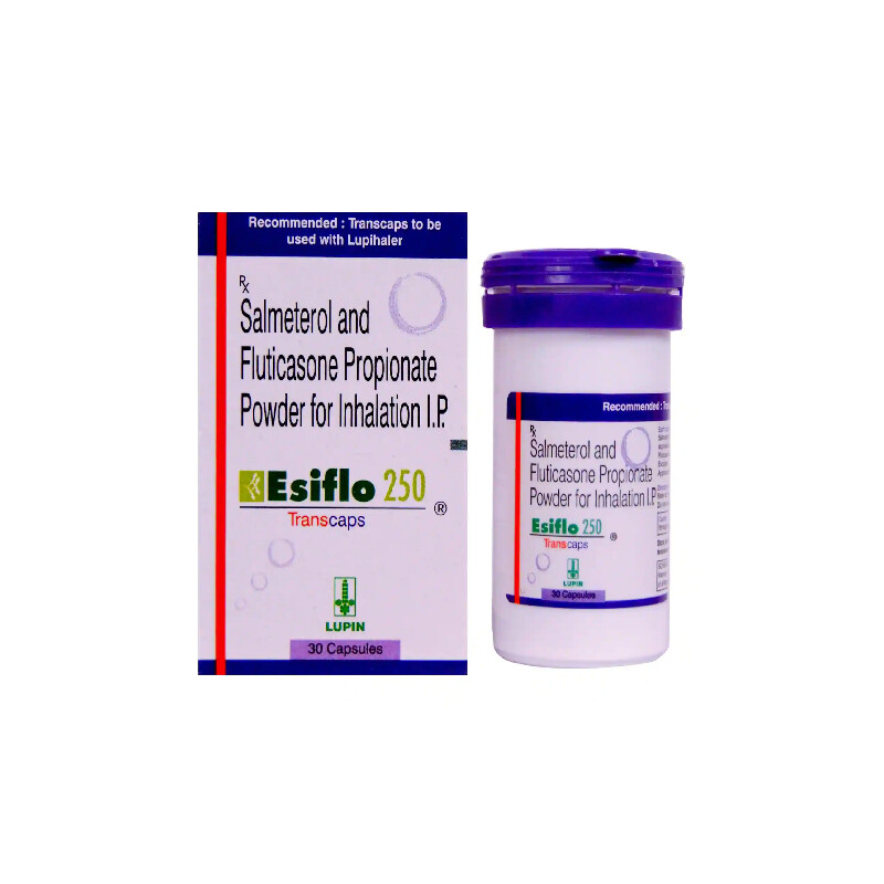 Esiflo 250 Transcaps Lọ 30 Viên - Điều Trị Hen Suyễn, COPD