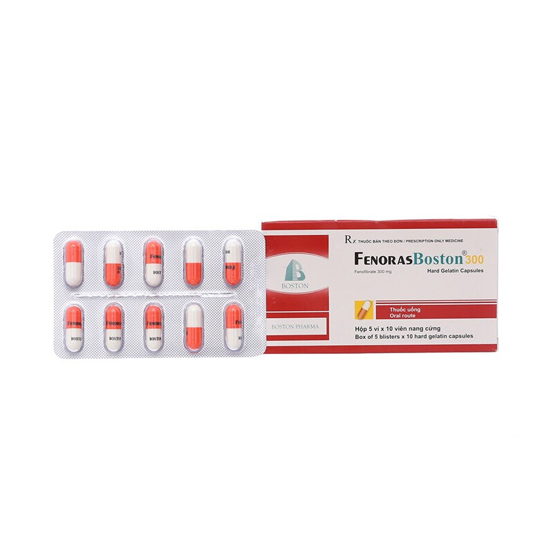 FENORASBOSTON 300 Hộp 50 Viên - Thuốc Hạ Mỡ Máu