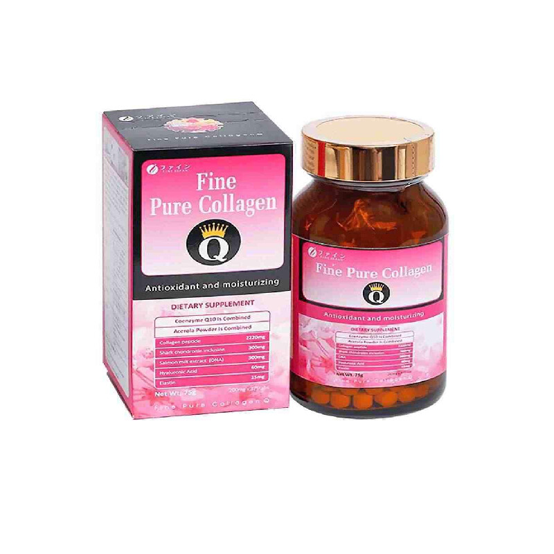 Fine Pure Collagen Q Hộp 375 Viên - Chống Lão Hóa, Dưỡng Ẩm Da