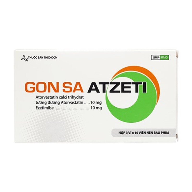 GON SA ATZETI Hộp 30 Viên  - Điều Trị Mỡ Máu Cao