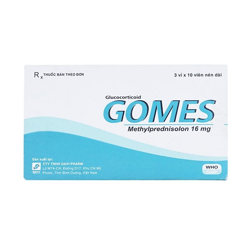 Gomes 16mg Hộp 30 Viên - Chống Viêm, Ức Chế Miễn Dịch