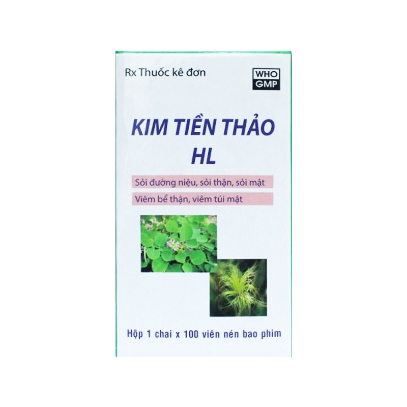 Kim Tiền Thảo HL Chai 100 Viên - Lợi Tiểu, Tán Sỏi