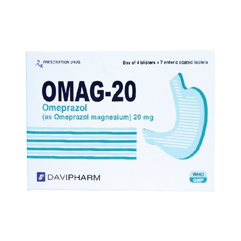 Omag-20 Hộp 28 Viên - Giúp Giảm Tiết Acid Dịch Vị