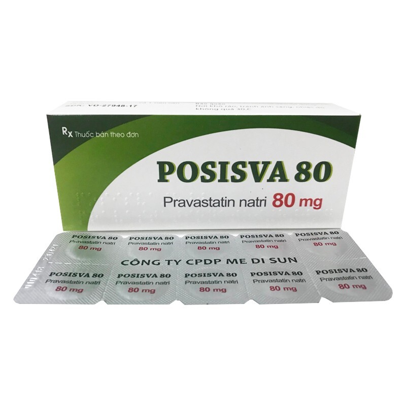 Posisva 80 Hộp 30 Viên - Điều Trị Mỡ Máu Cao