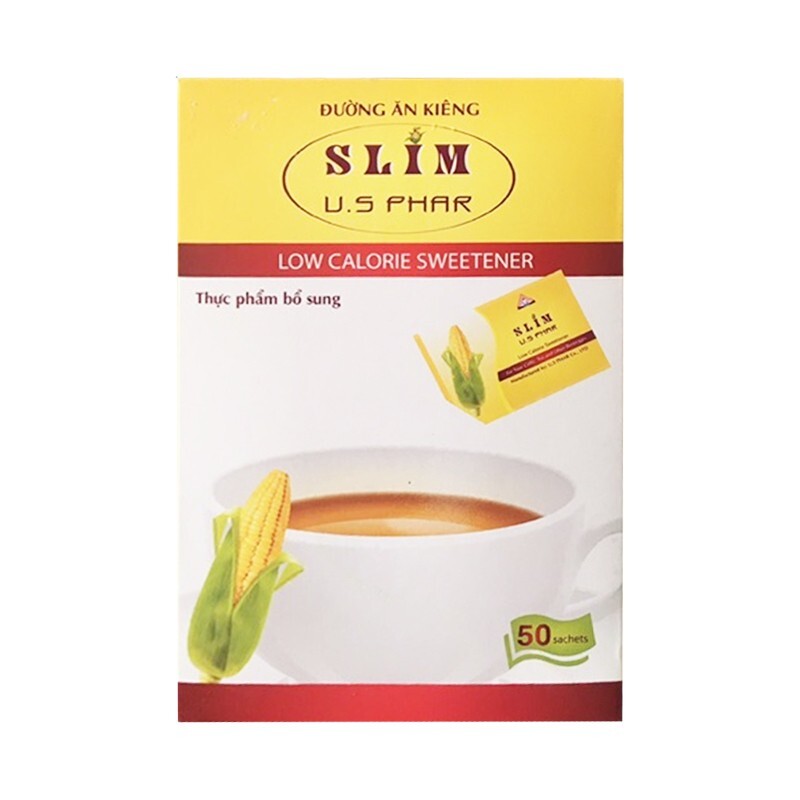 Đường Ăn Kiêng Slim U.S Phar Hộp 50 Gói - Ít Calo