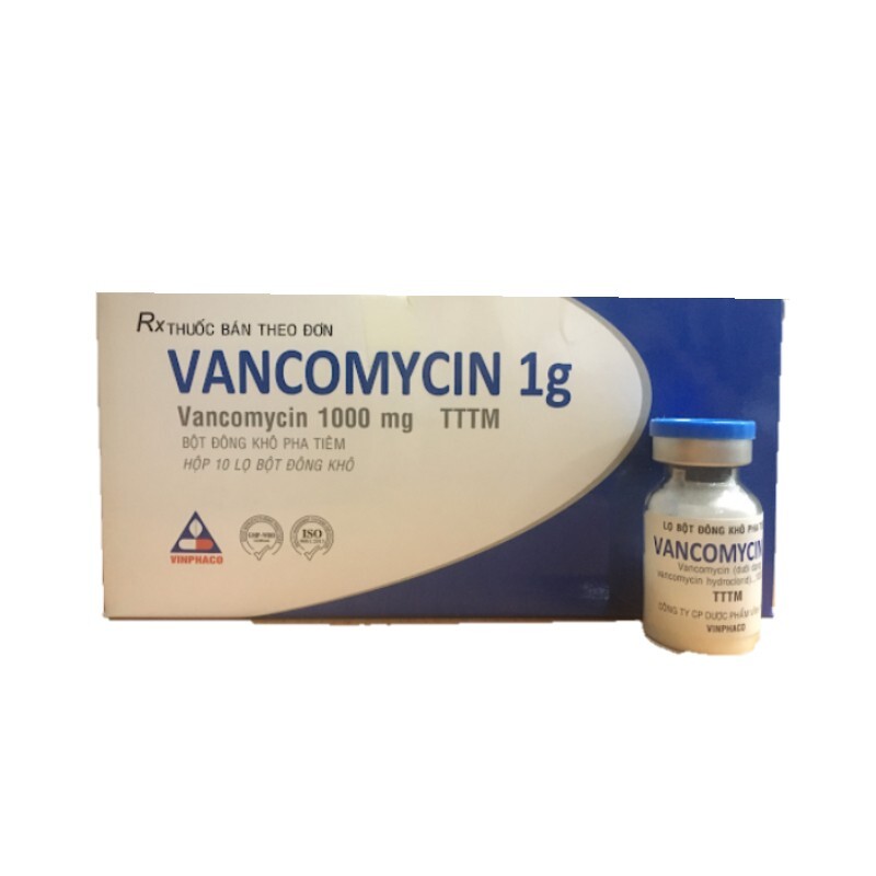 Vancomycin 1g Vinphaco Hộp 10 Lọ - Điều Trị Nhiễm Khuẩn